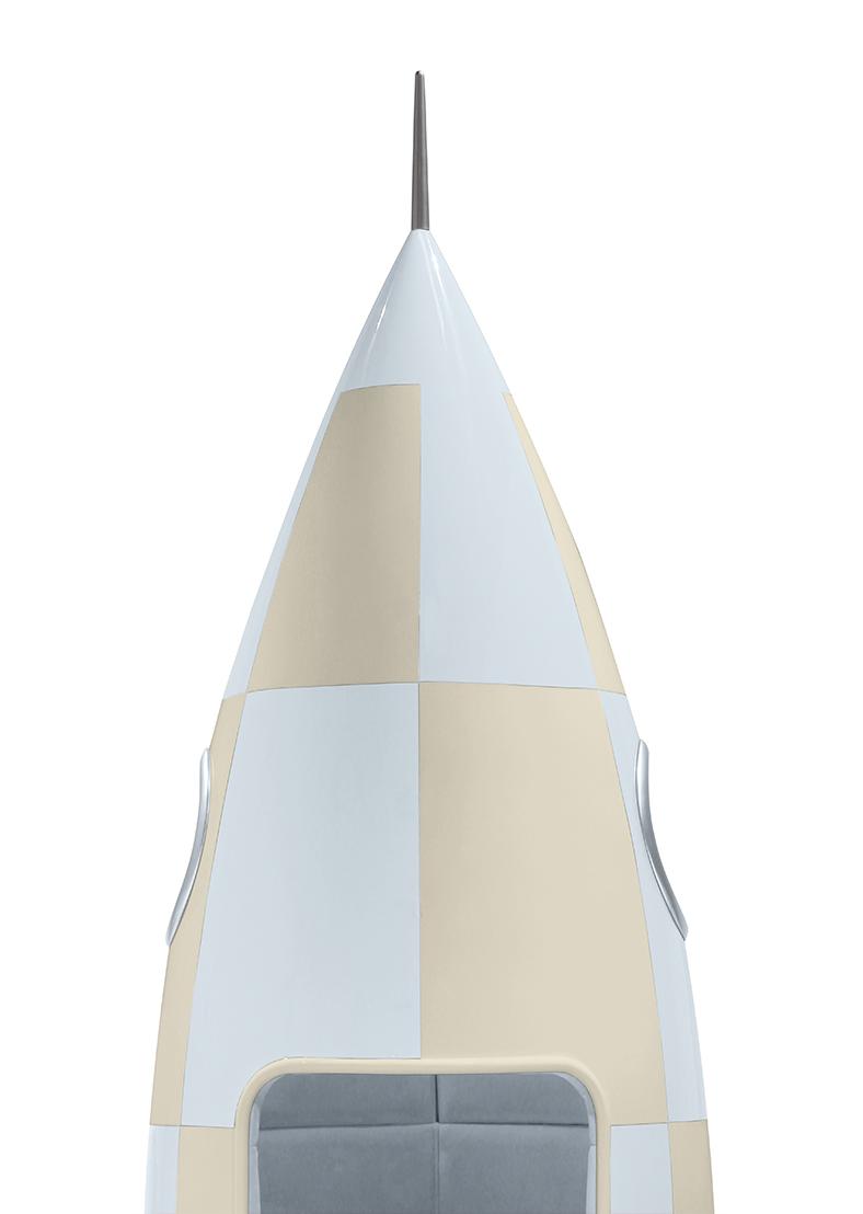 Starlight Beige / Blue Rocket Ship