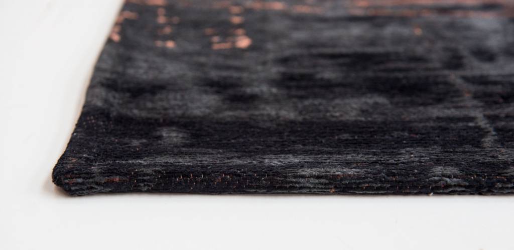Abstract Indoor Black & Orange Rug ☞ Size: 200 x 280 cm