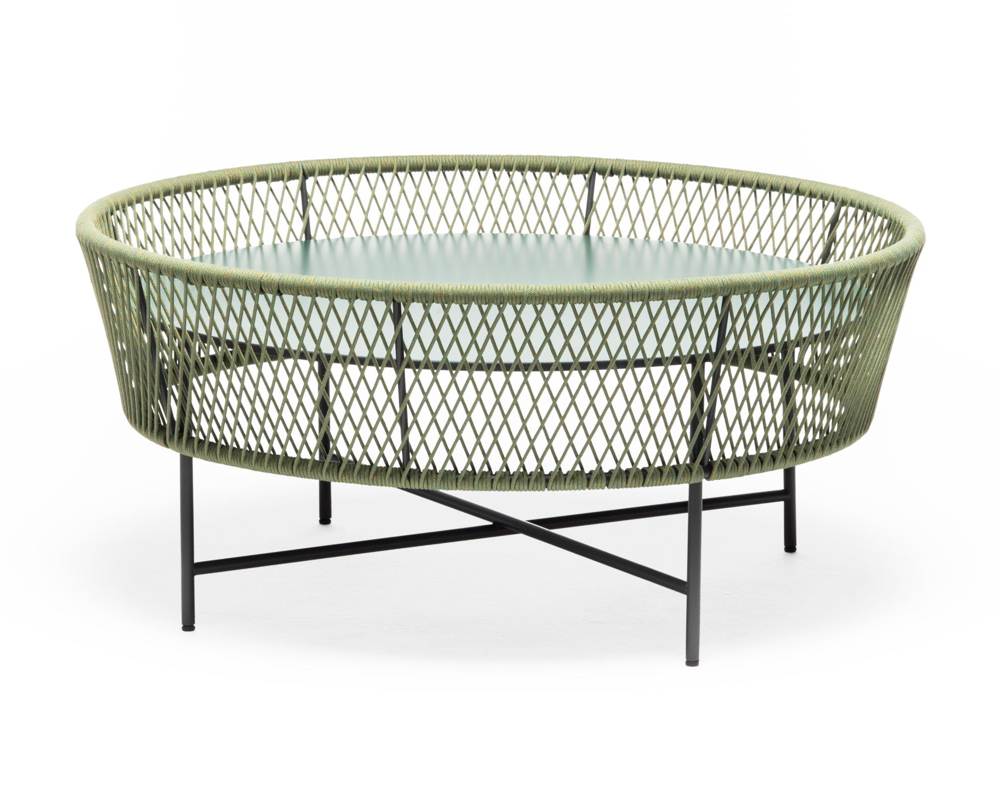 Tamburo Large Round Green Outdoor Coffee Table
