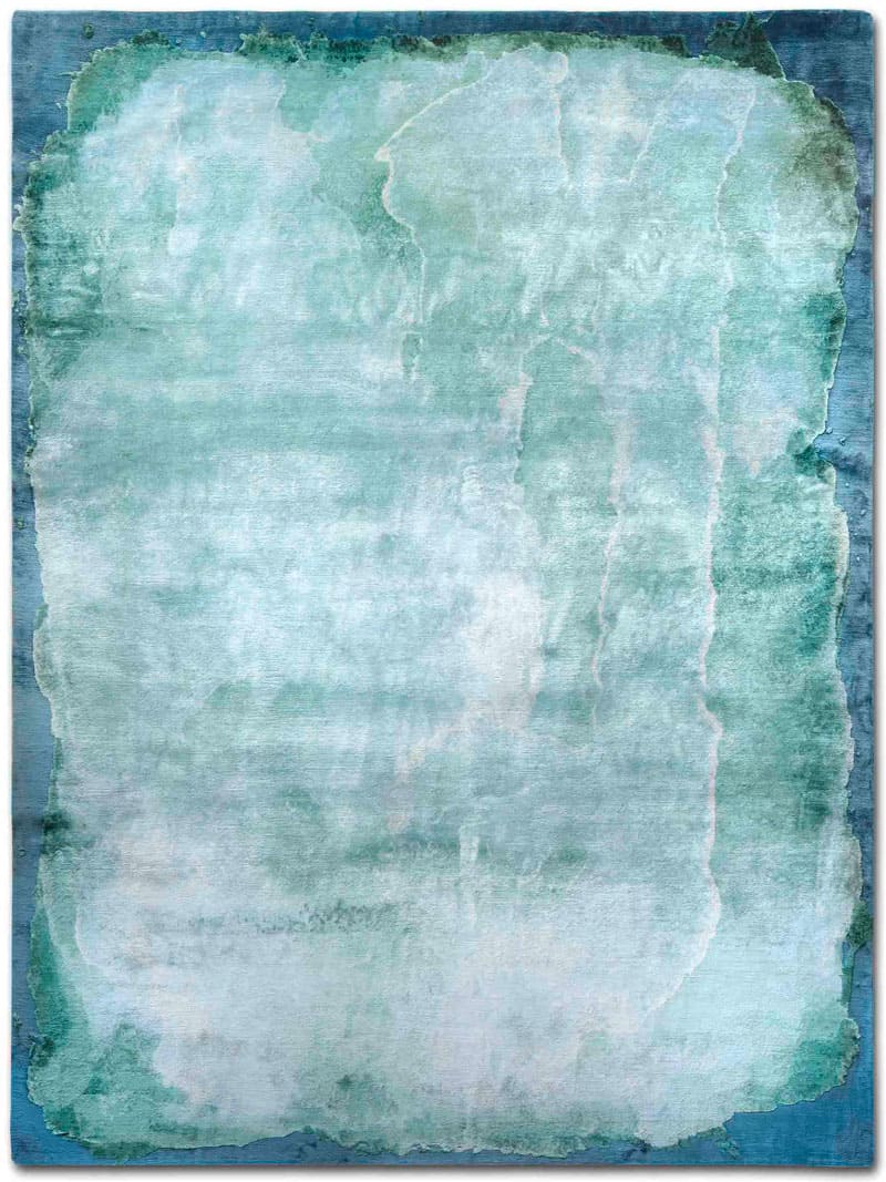 Mono Turquoise Luxury Hand-Woven Rug