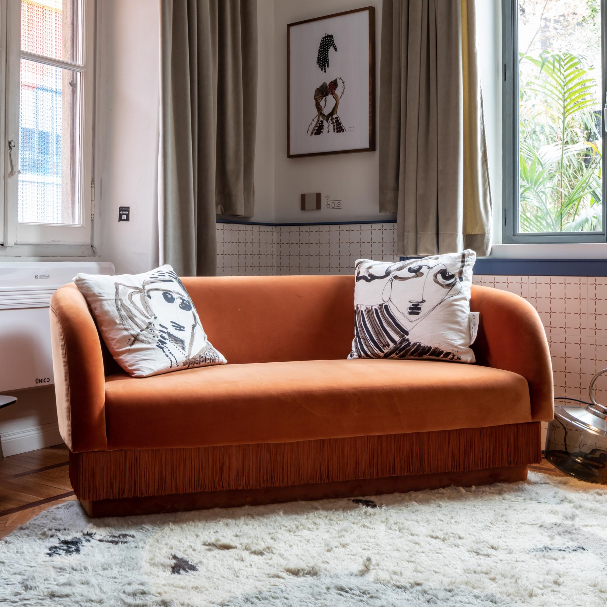 La Folie Red Sofa