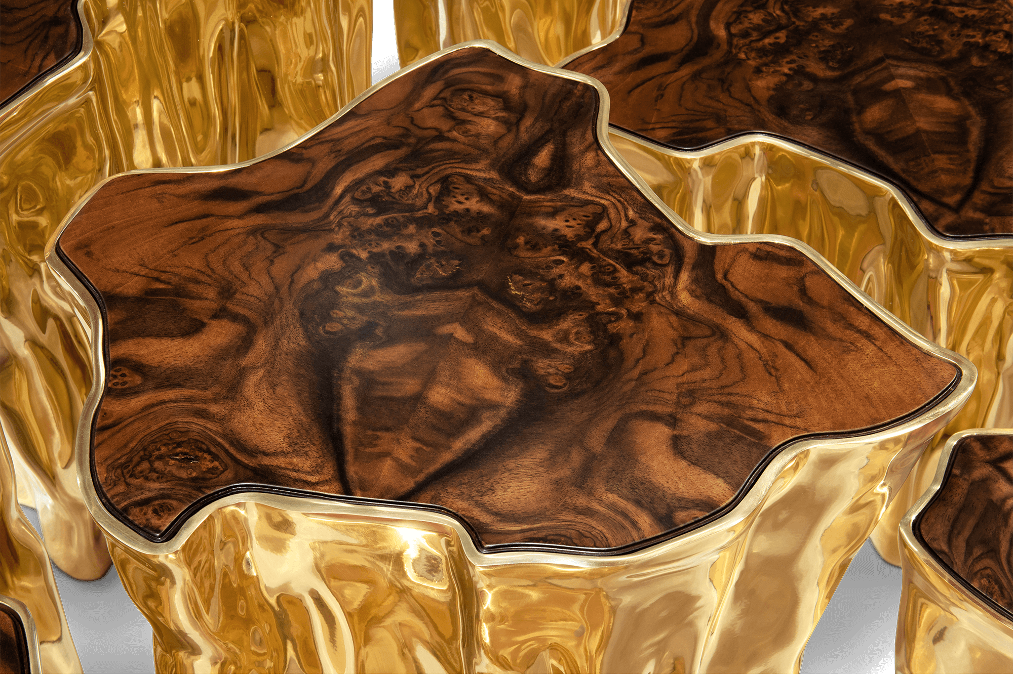 Walnut Finish Designer Coffee Table