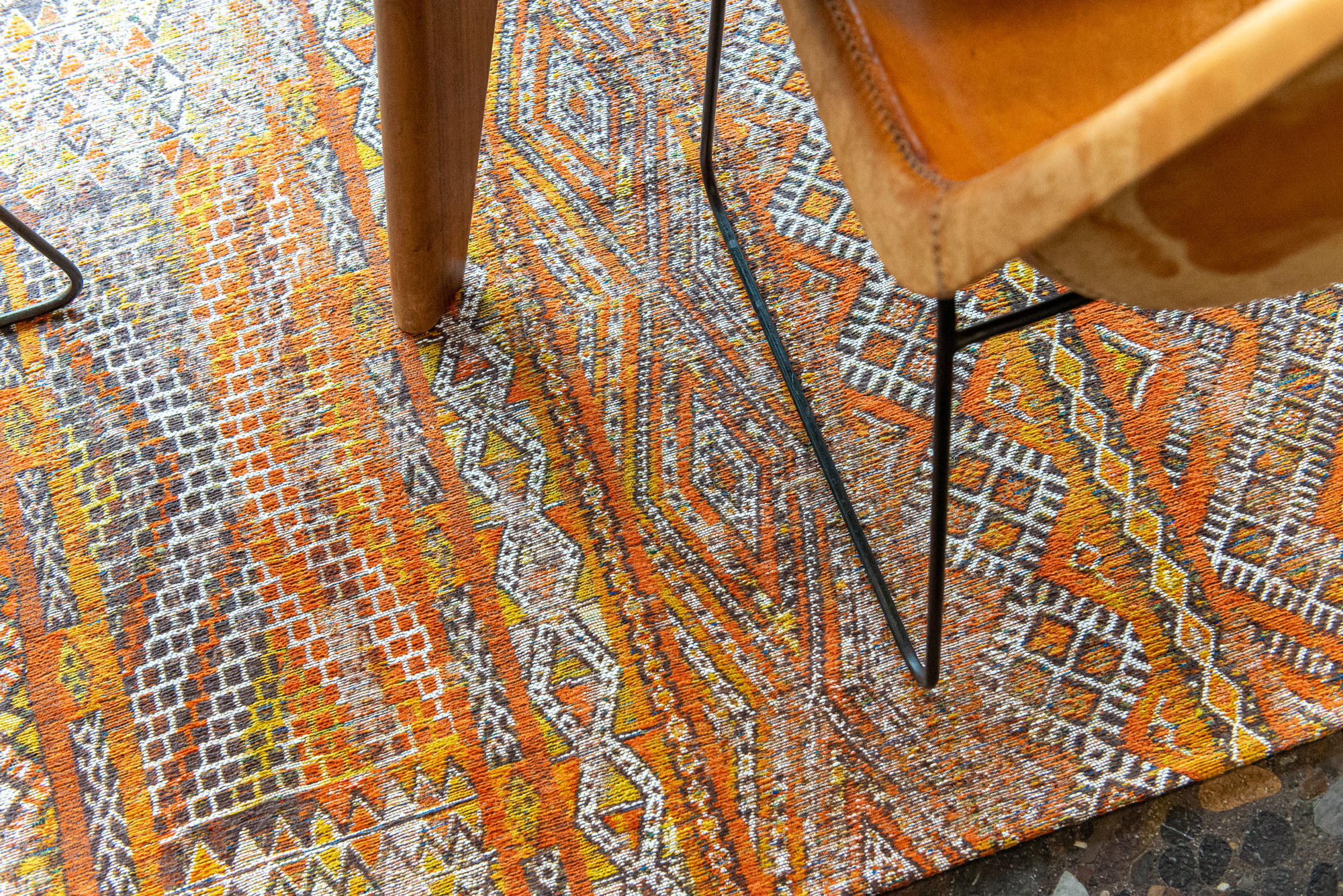 Vintage Flatwoven Orange Rug