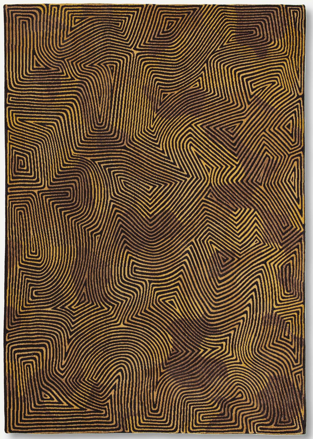 Black Gold Belgian Flatwoven Rug
