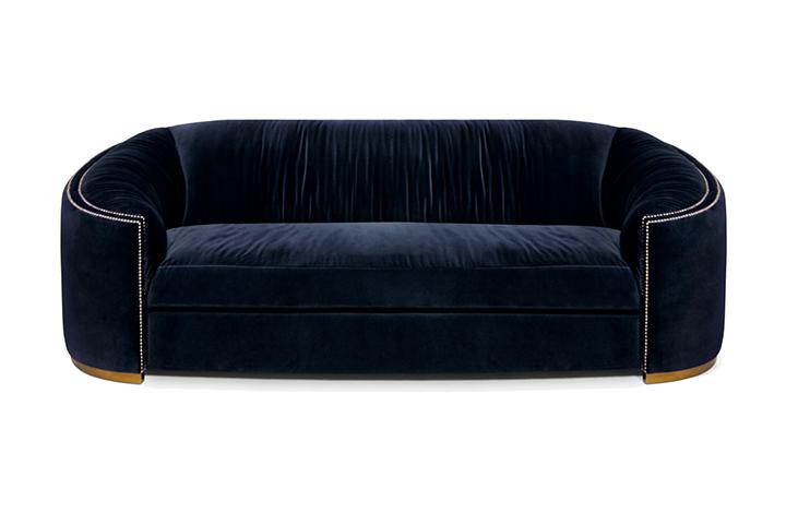 Premium Comfort Blue Curved Classic Sofa