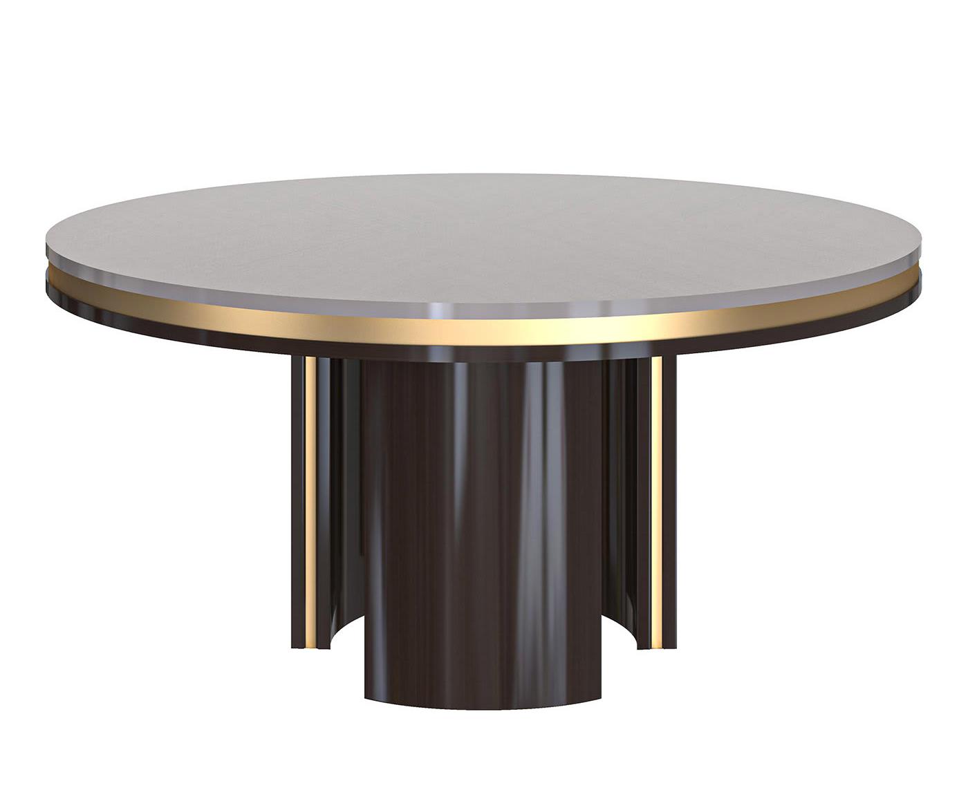 Dafne Dark Round Italian Dining Table
