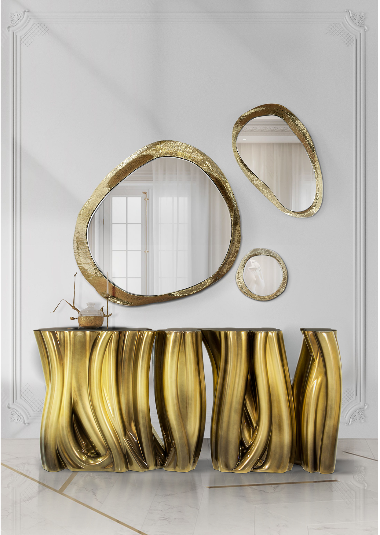 Monochrome Gold Elite Sideboard