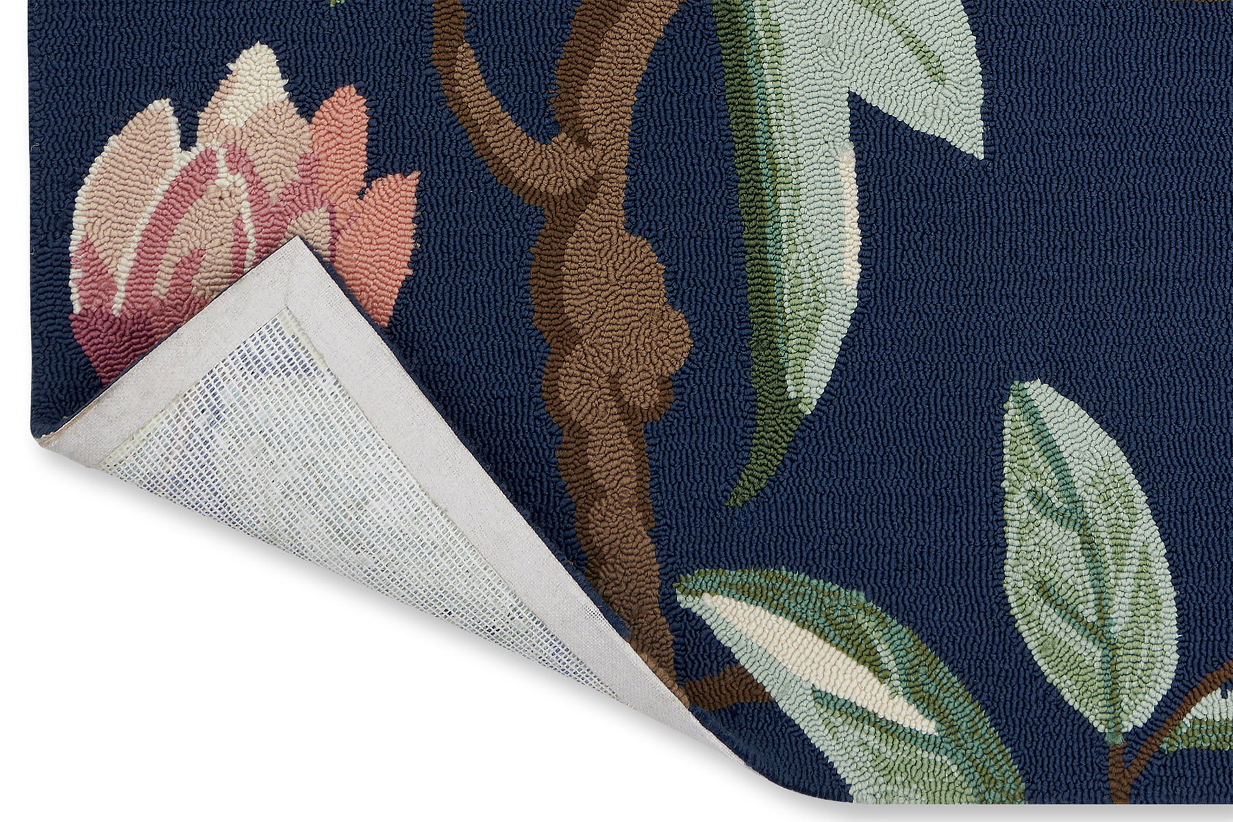 Garden Navy Outdoor Modern Hand Woven Rug