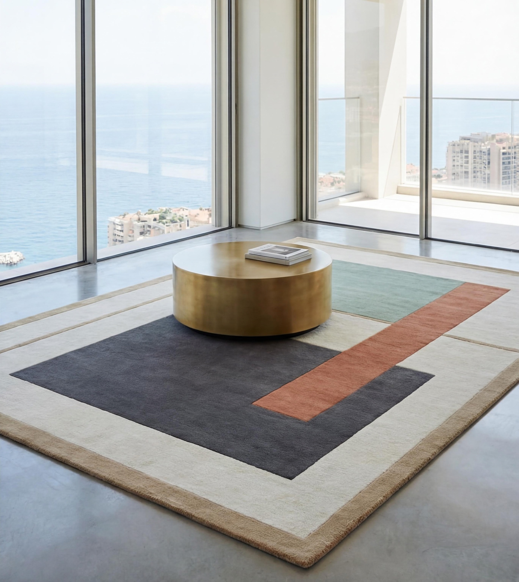 Geometric Block Forest Artisan Rug