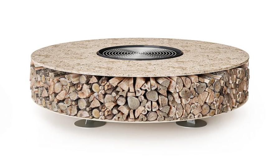 Keramik Beige Outdoor Fire Pit