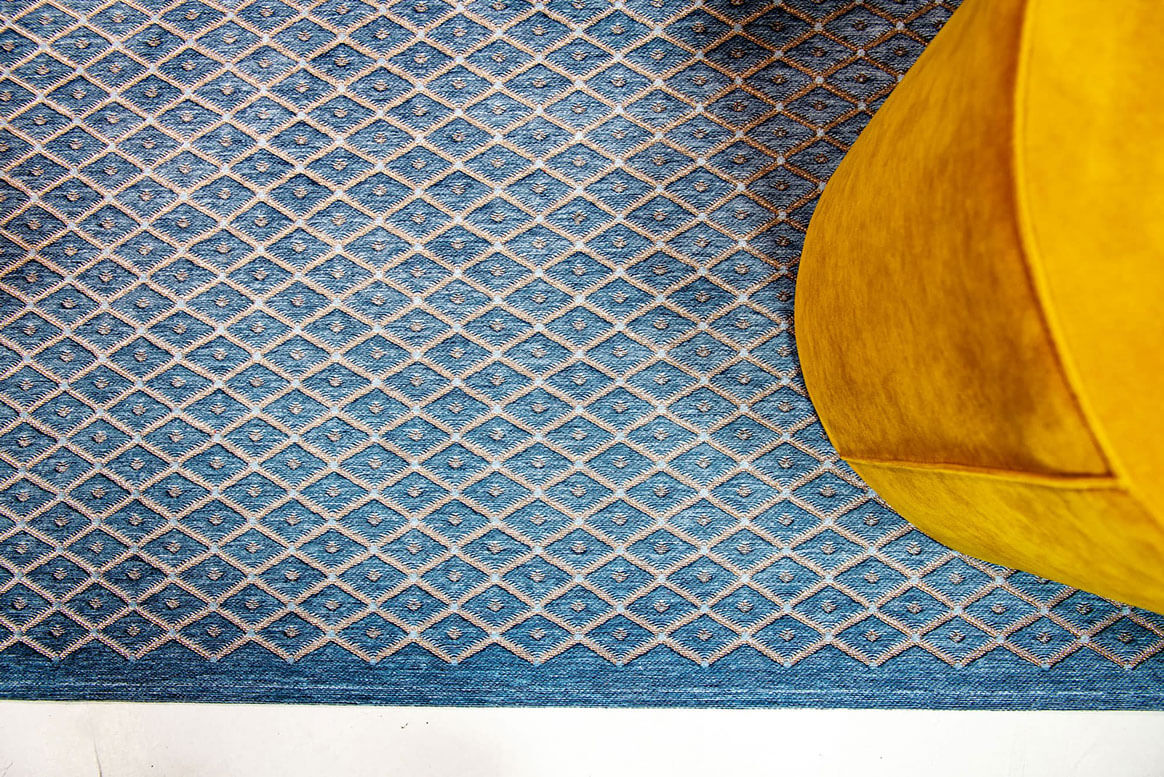 Rombo 9036 Blu Grigio Rug | Size: 240 x 340 cm
