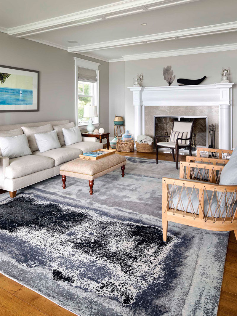 Silver / Grey Abstract Luxury Handwoven Rug