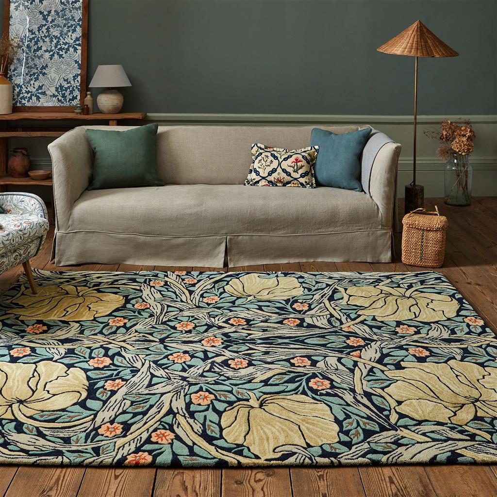 Pimpernel Indigo Hand-Tufted Rug