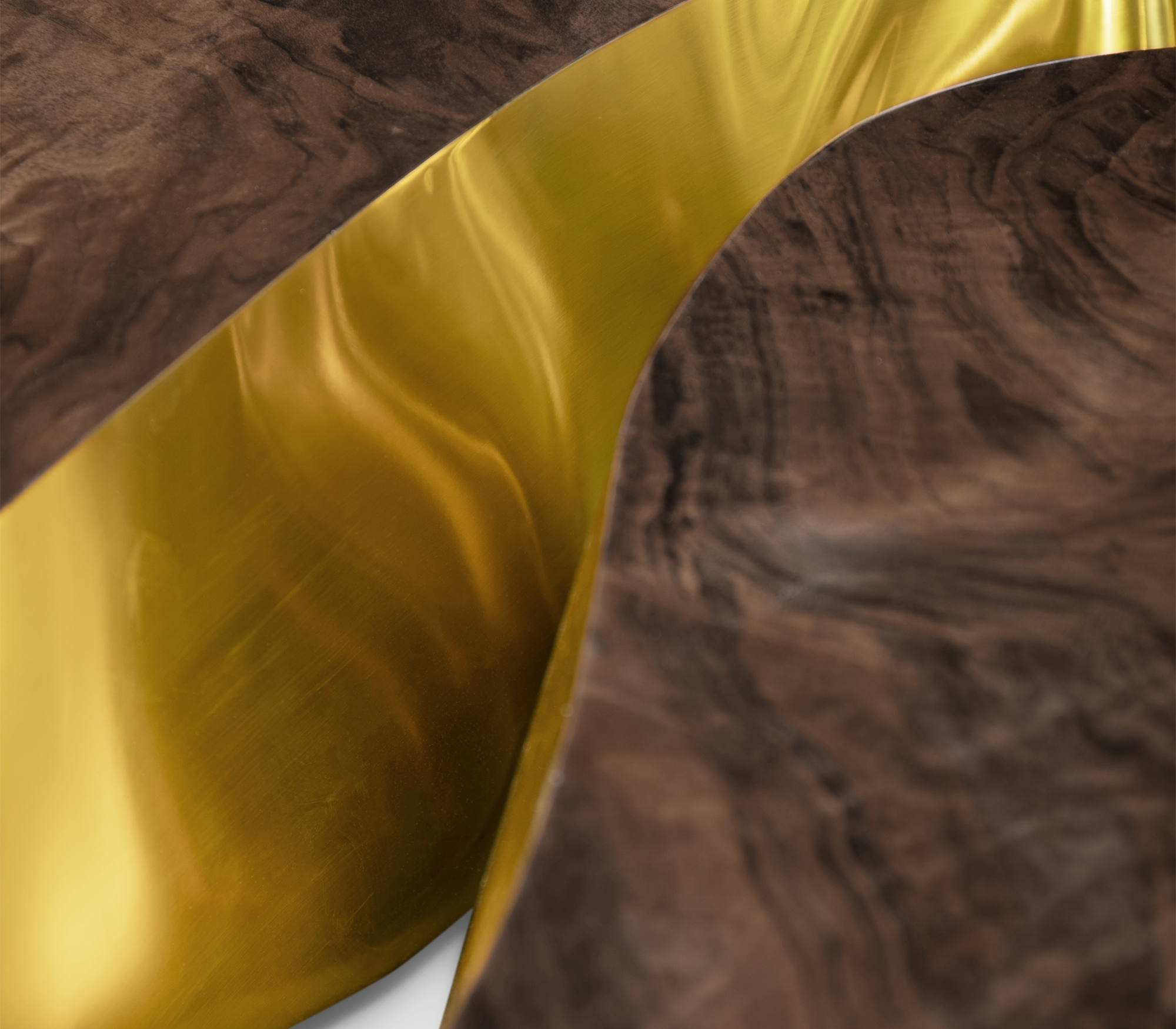 Oval Walnut Designer Coffee Table