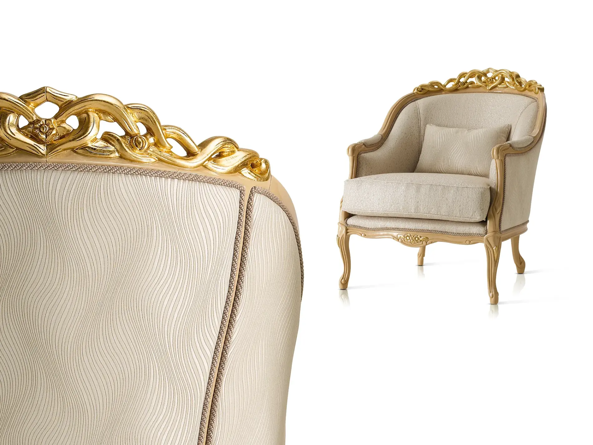 Classic Italian Chair with Armrests