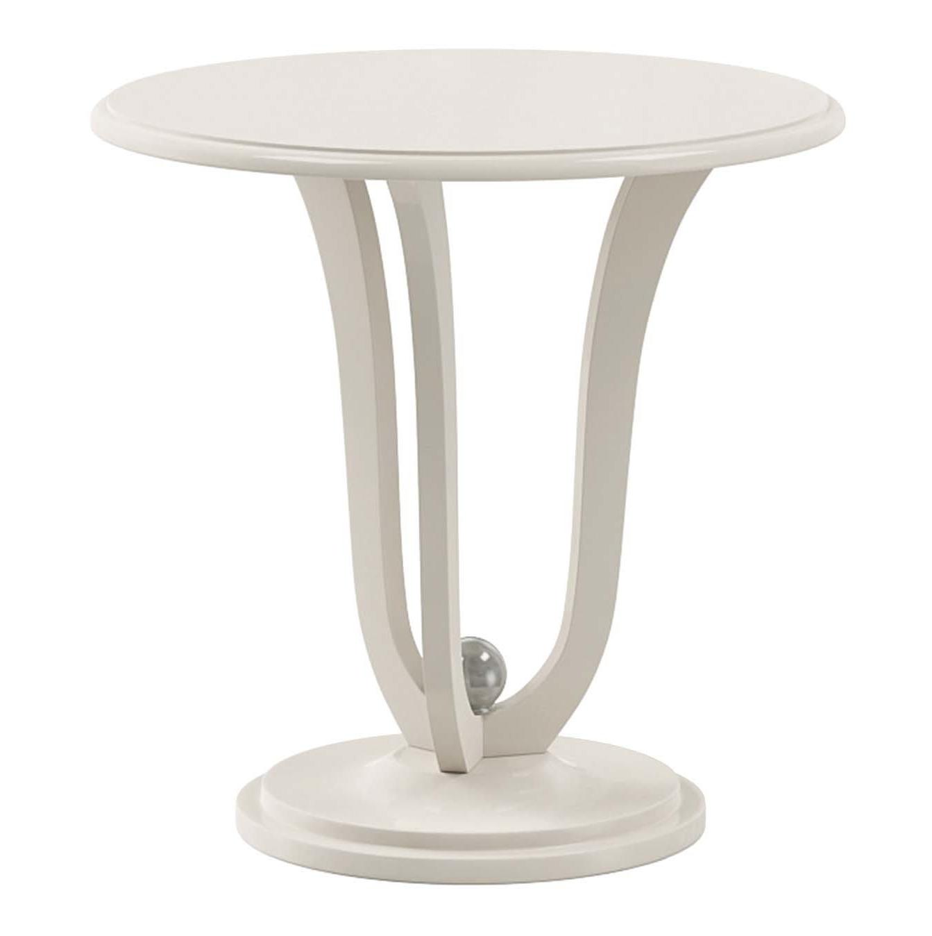 Oscar White Handcrafted Side Table