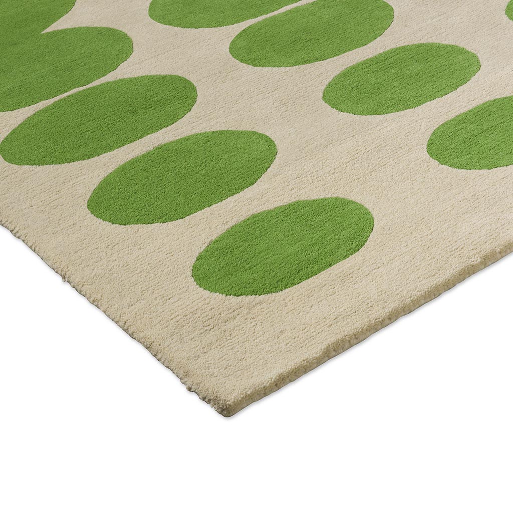 Optical Green / Cream Rug | Size: 250 × 350 cm