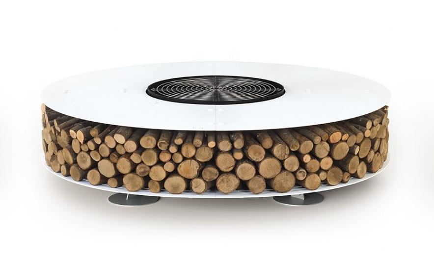 Steel Round White Fire Pit