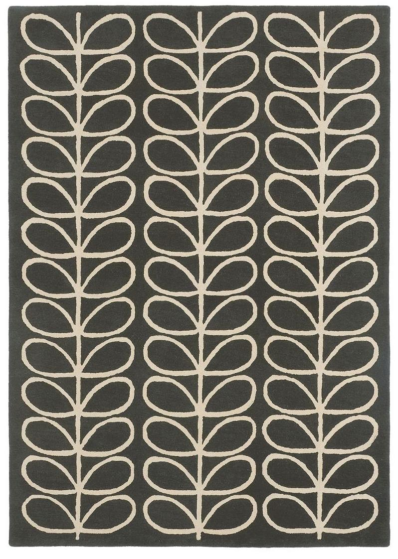 Leaves Tufted Grey / Beige Rug ☞ Size: 200 x 280 cm