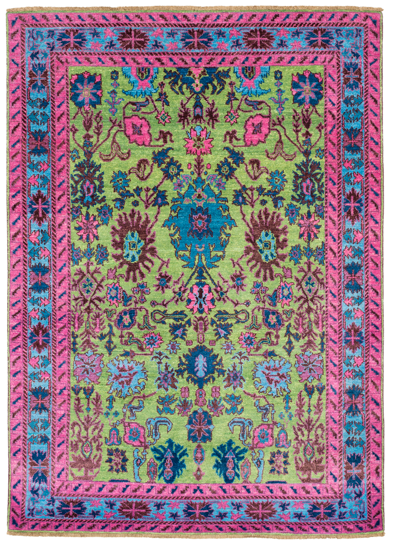 Green Multi Oriental Designer Rug