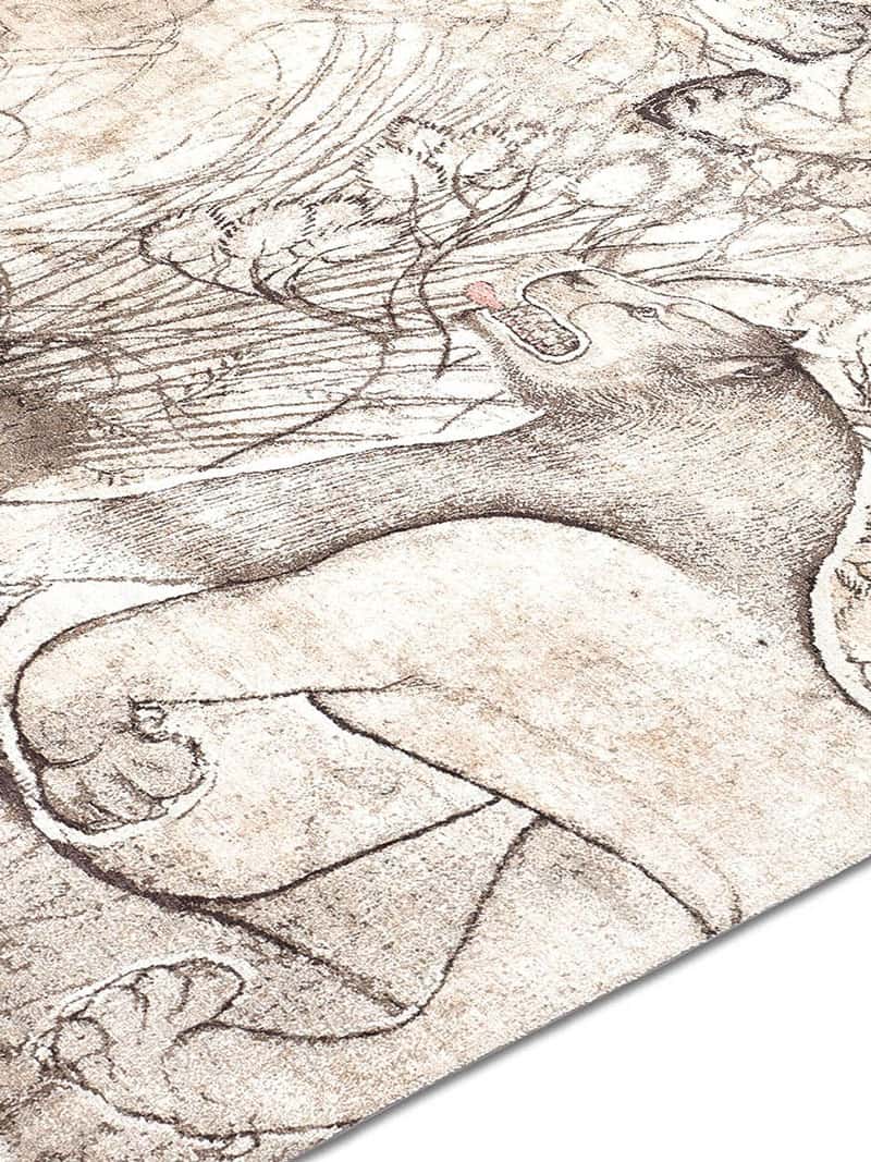 Two Lions Hand-Woven Exquisite Rug | Size: 274 x 365 cm