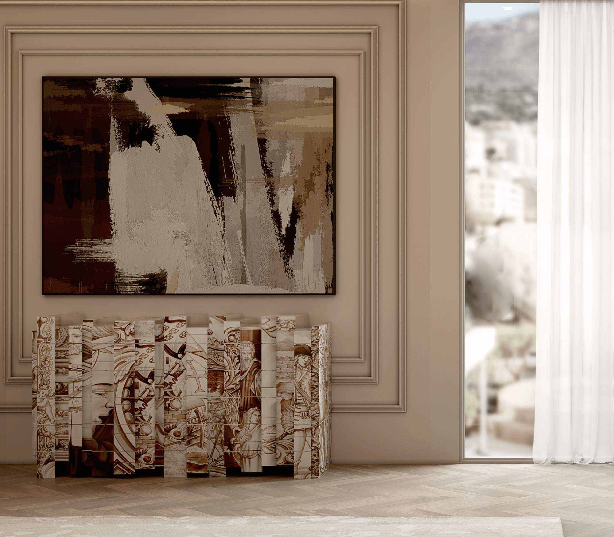 Elite Sepia Designer Sideboard