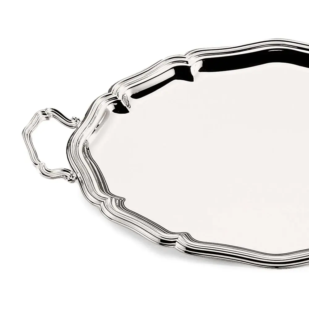 '700 Silver-Plated Oval Tray With Handles