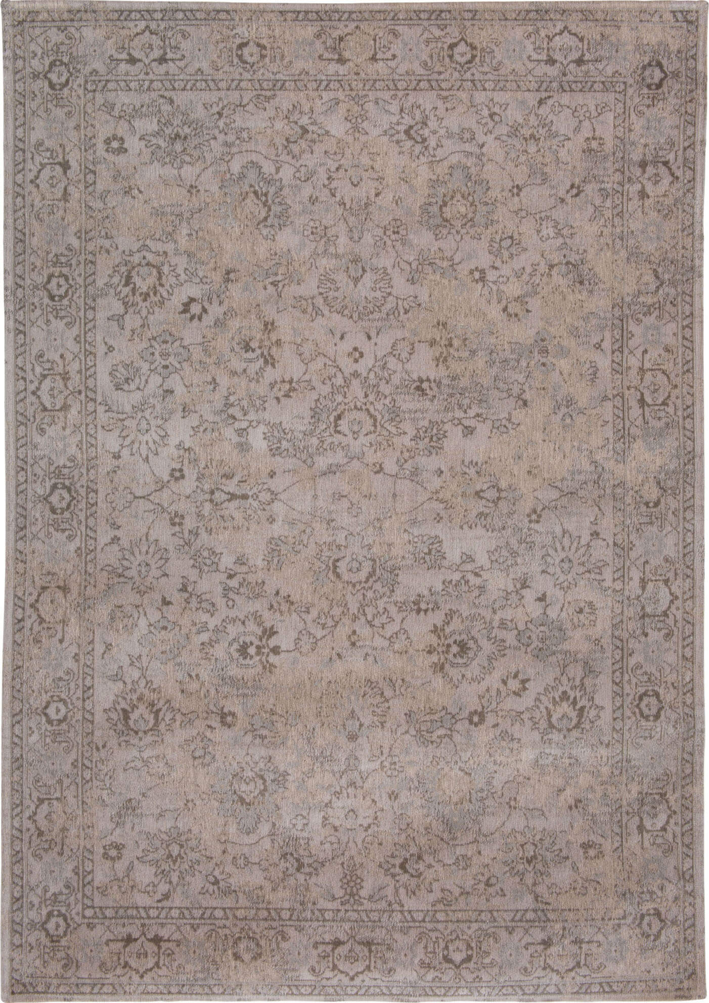 Antique White Bright Persian Vintage Rug