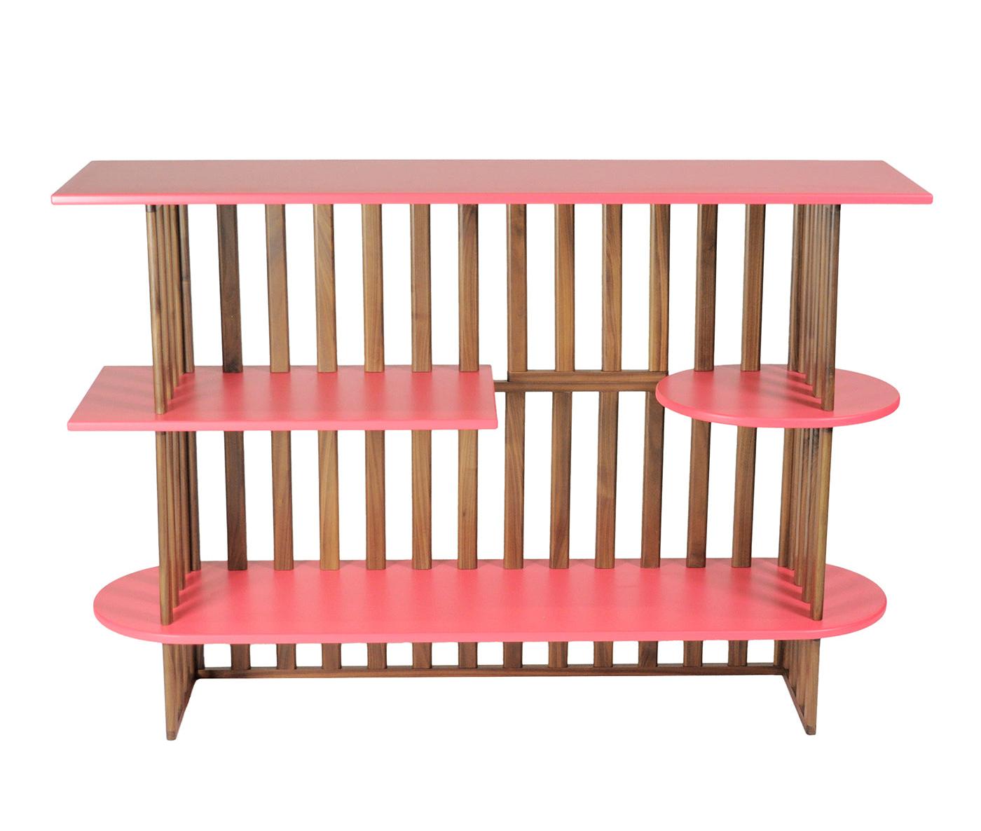 Pink Three-Level Storage Unit