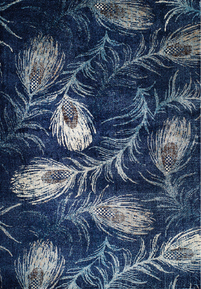 Heat-Set Polypropylene & Polyester Blue Contemporary Rug Casanova 2060/B