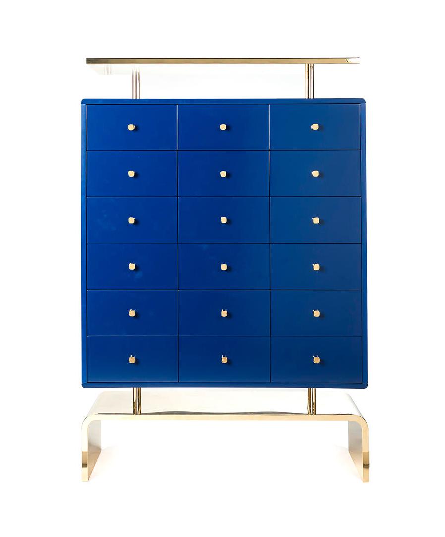 Royal Blue Statement Cabinet