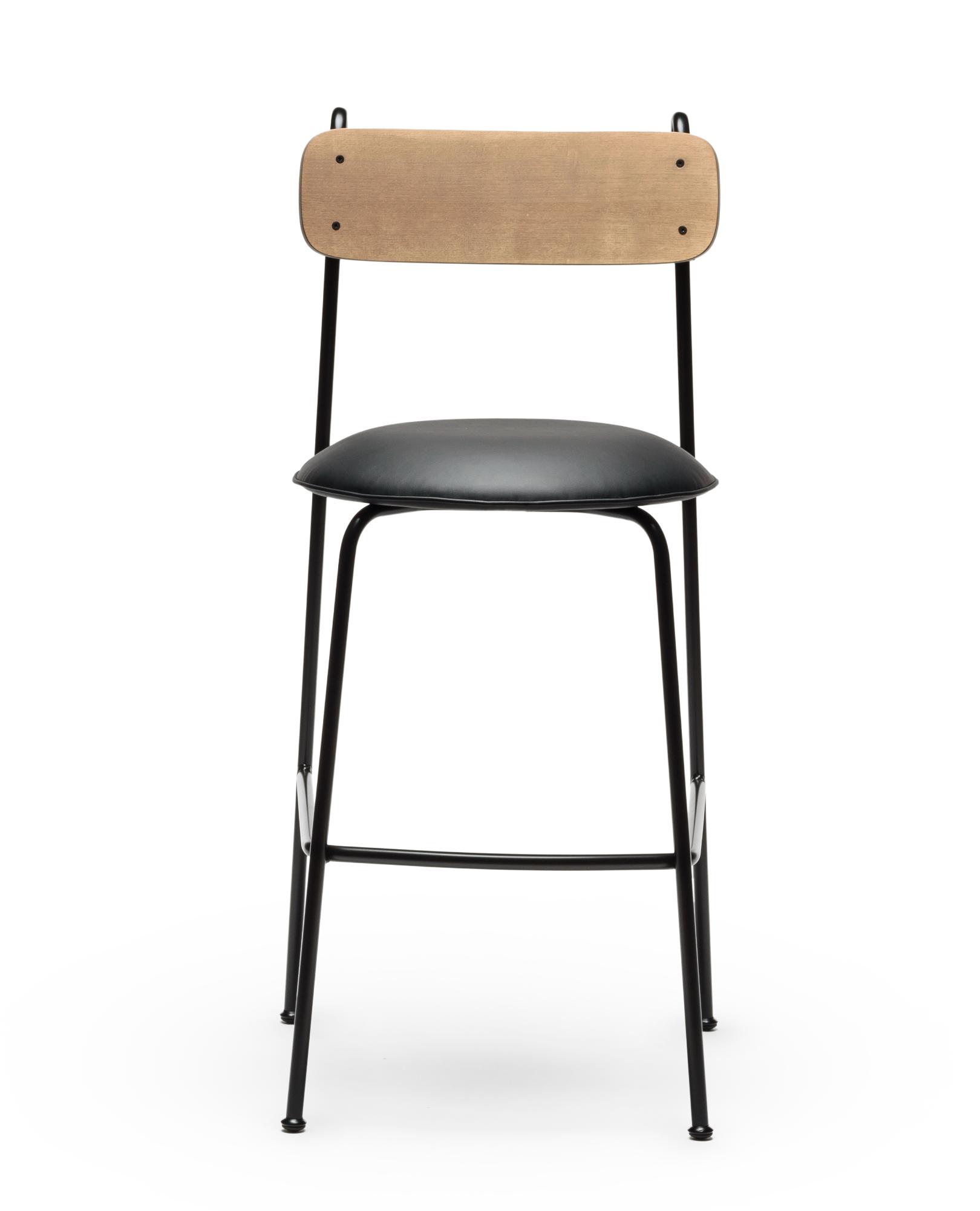 Lena Black Bar Chair