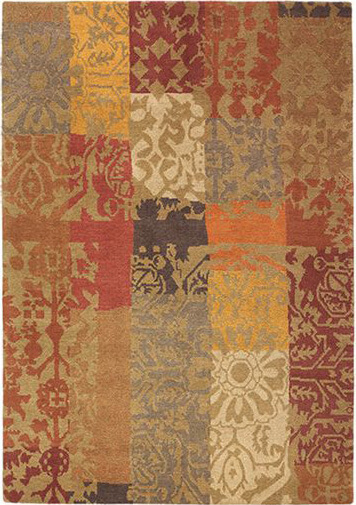 Kodari Patchwork Red Rug by Brink & Campman