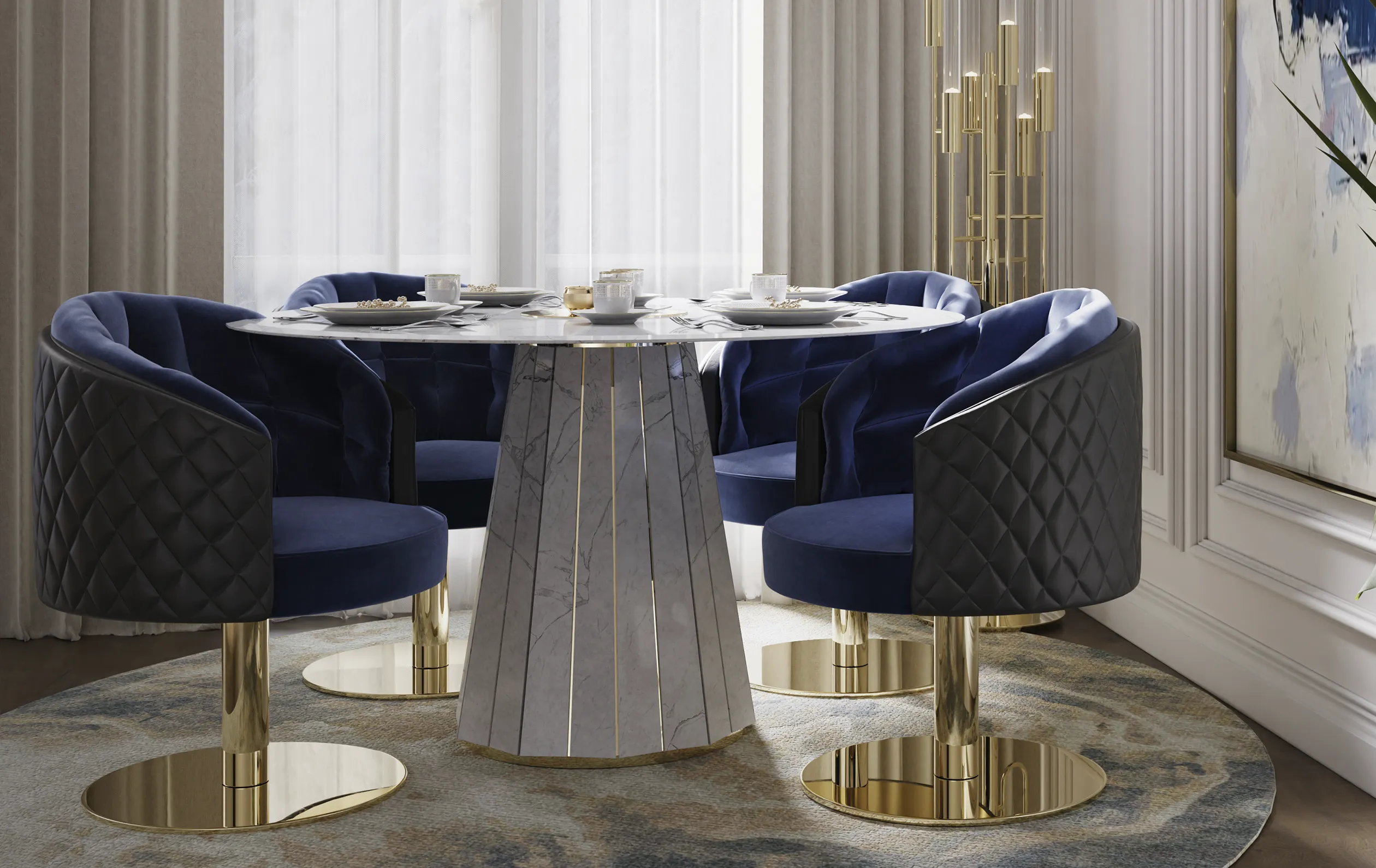 Opulence Swivel Dining Chair