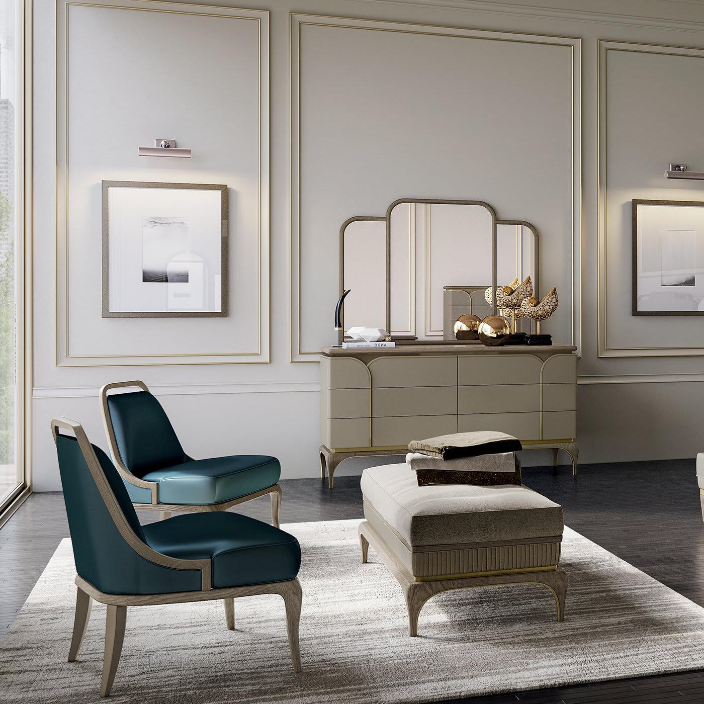 Velvet Luxe Green Armchair
