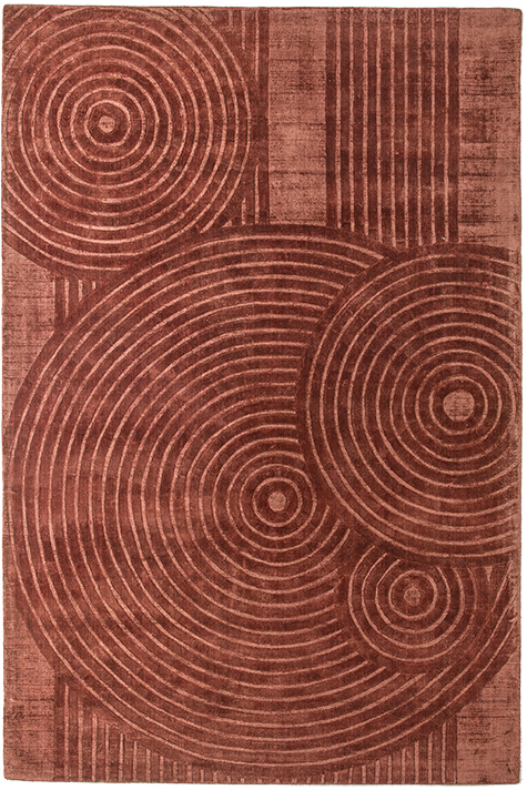 Designer Rust Indian Hand-Woven Rug | Size: 200 x 200 cm