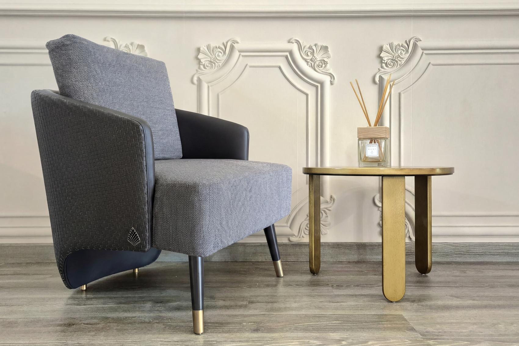 Brigitte Gray Upholstered Chair