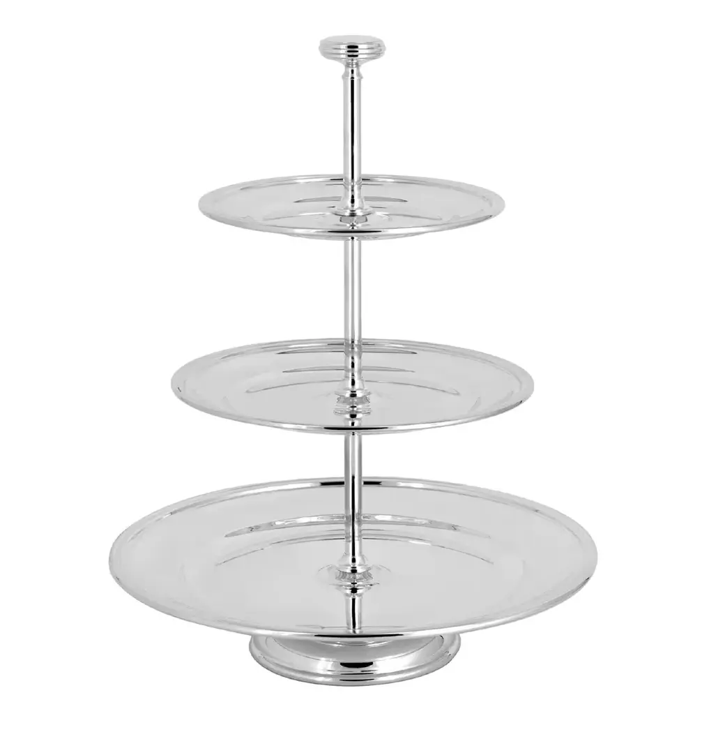 Three-Tier Silver-Plated Cake Stand