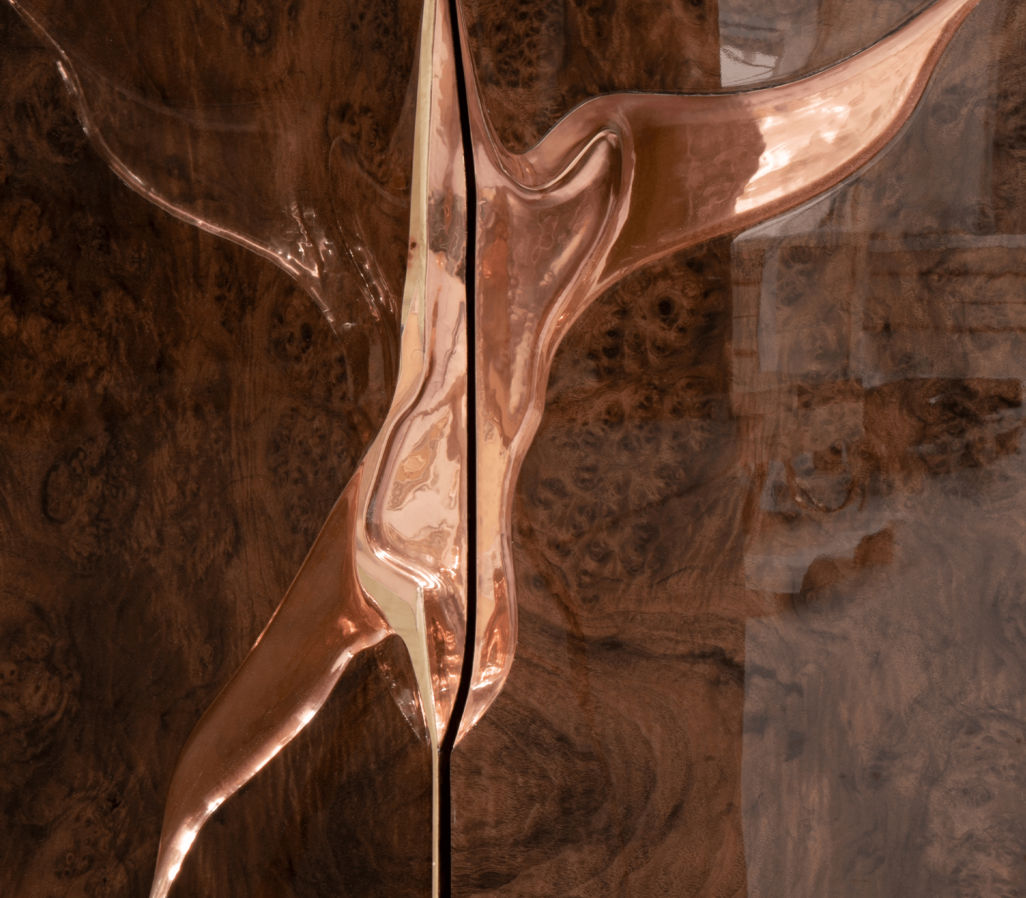 Fissure Rose Gold Designer Sideboard