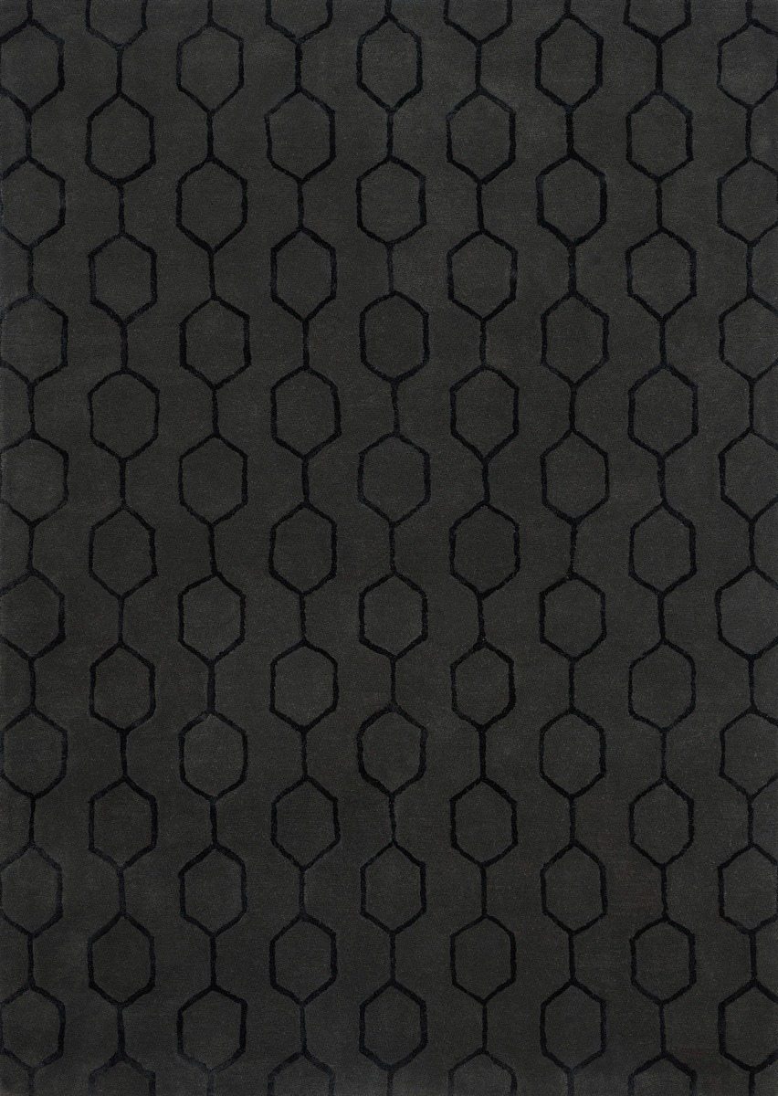 Geometric Noir Modern Hand Woven Rug | Size: 200 x 280 cm