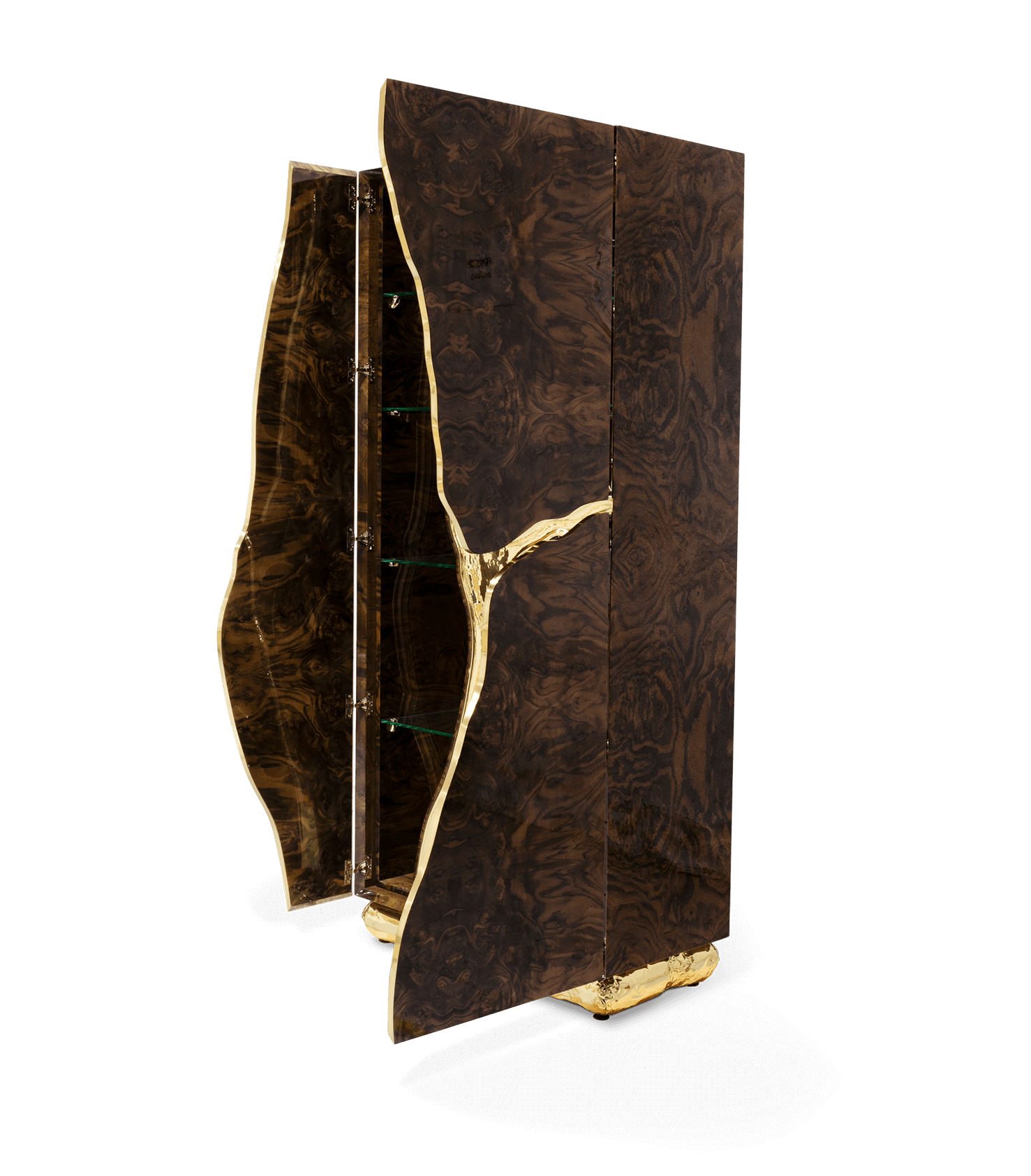 Fissure Walnut Designer Cabinet