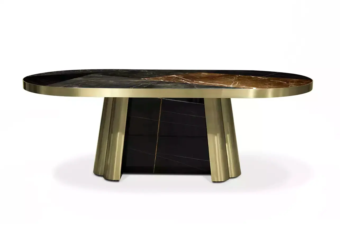 Decovita Black & Gold Granite Table