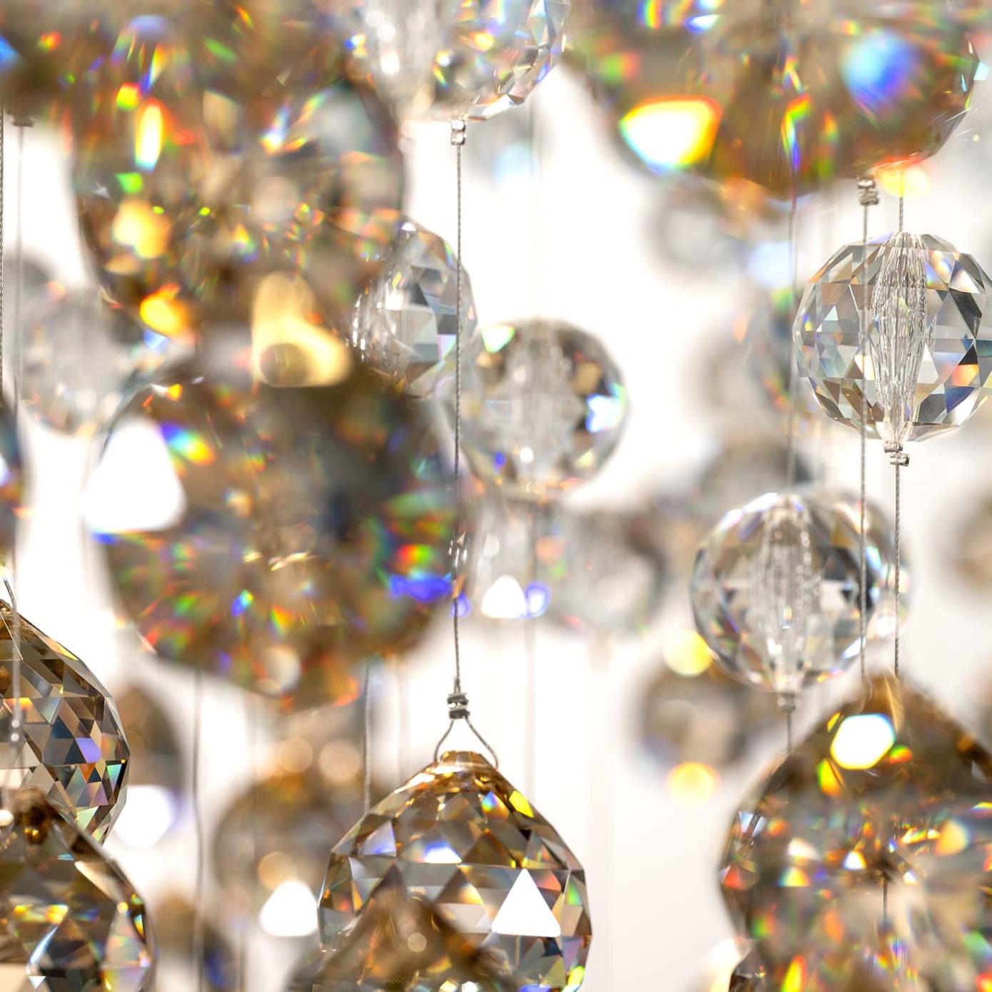 Pale Gold Crystal Sphere Chandelier