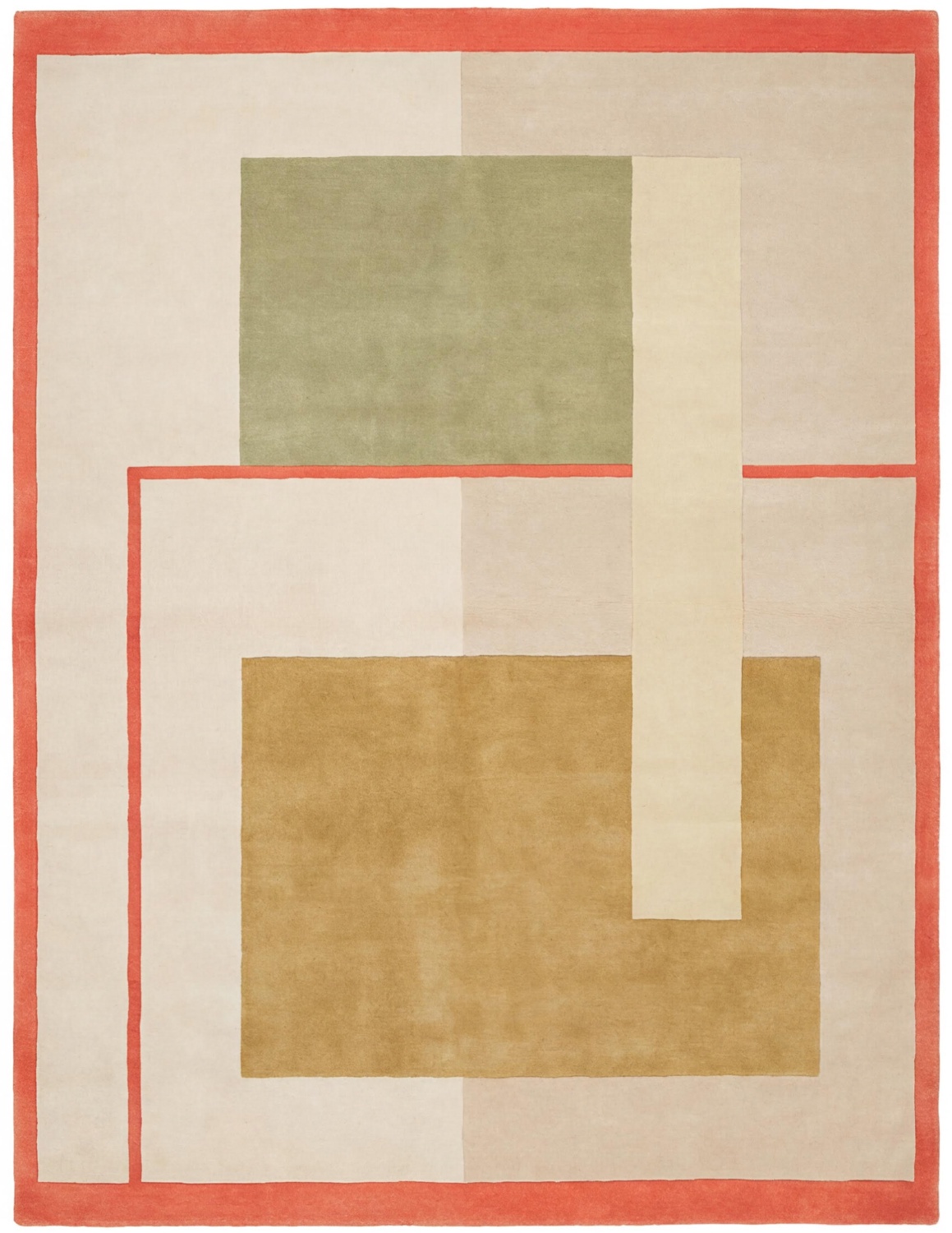 Geometric Block Sand Artisan Rug