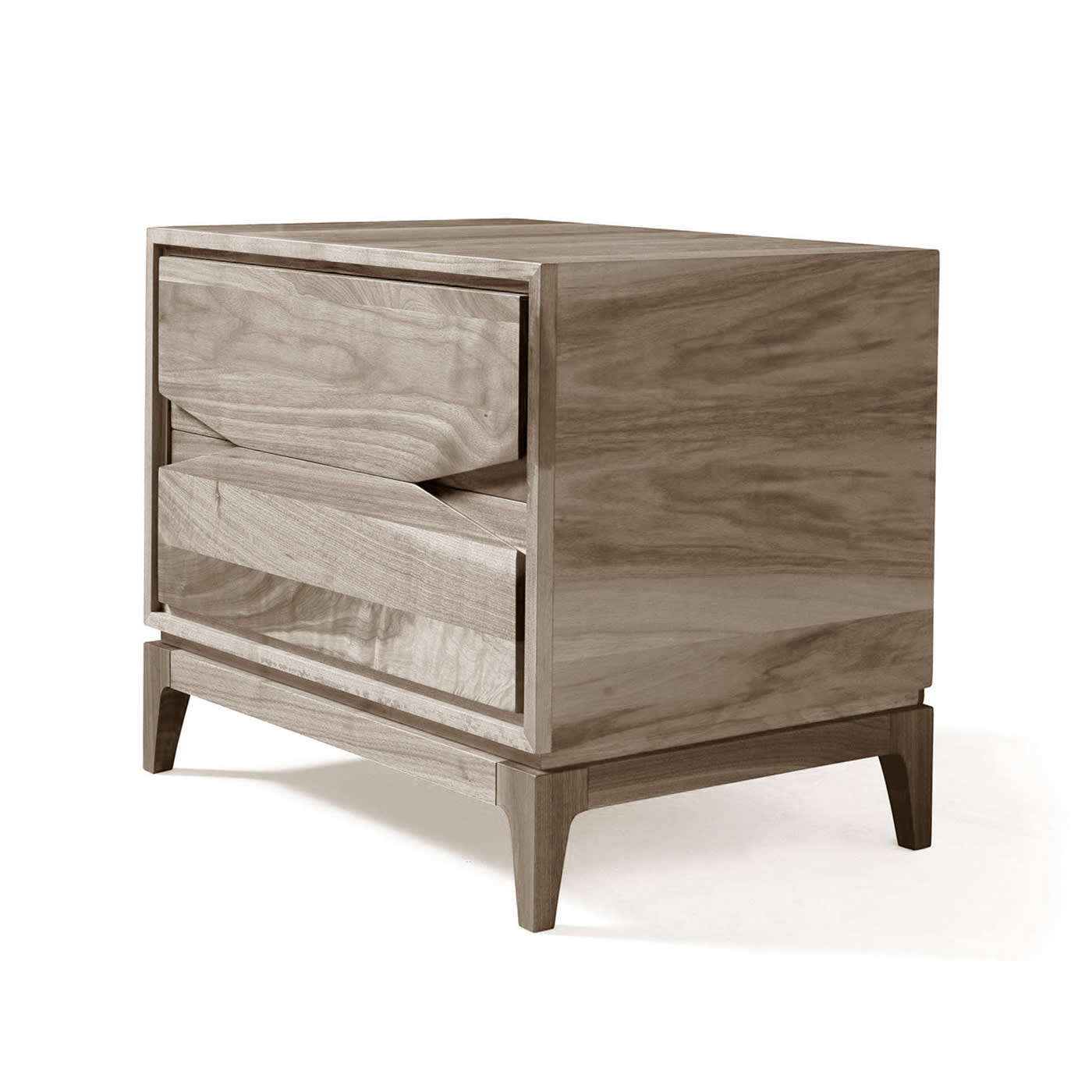 Base Grey Contemporary Nightstand
