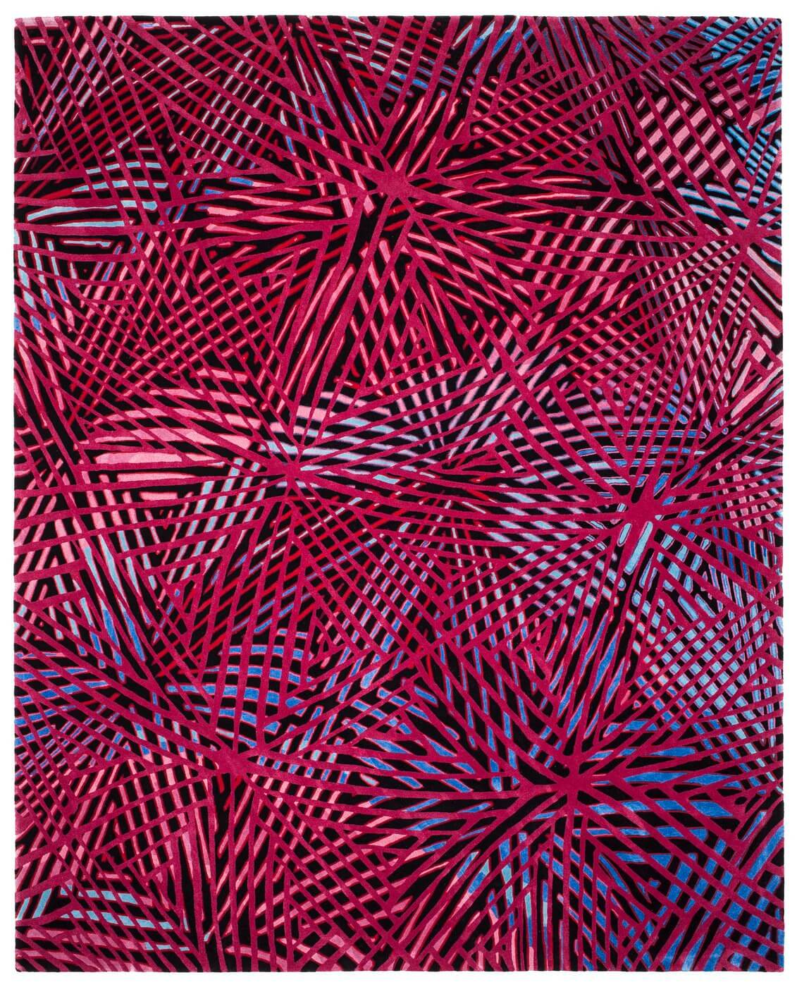 Pink / Purple Hand-woven Art Luxurious Rug