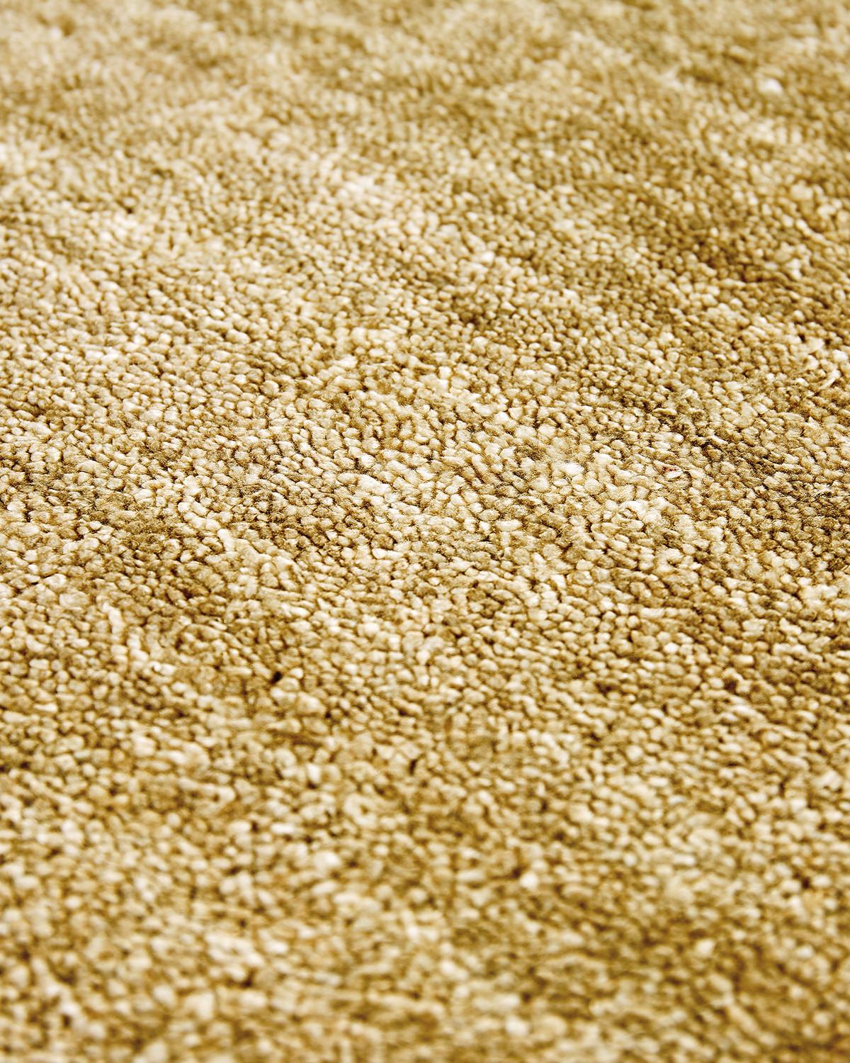 Handwoven Round Gold Silk Rug | Size: Ø 250 cm