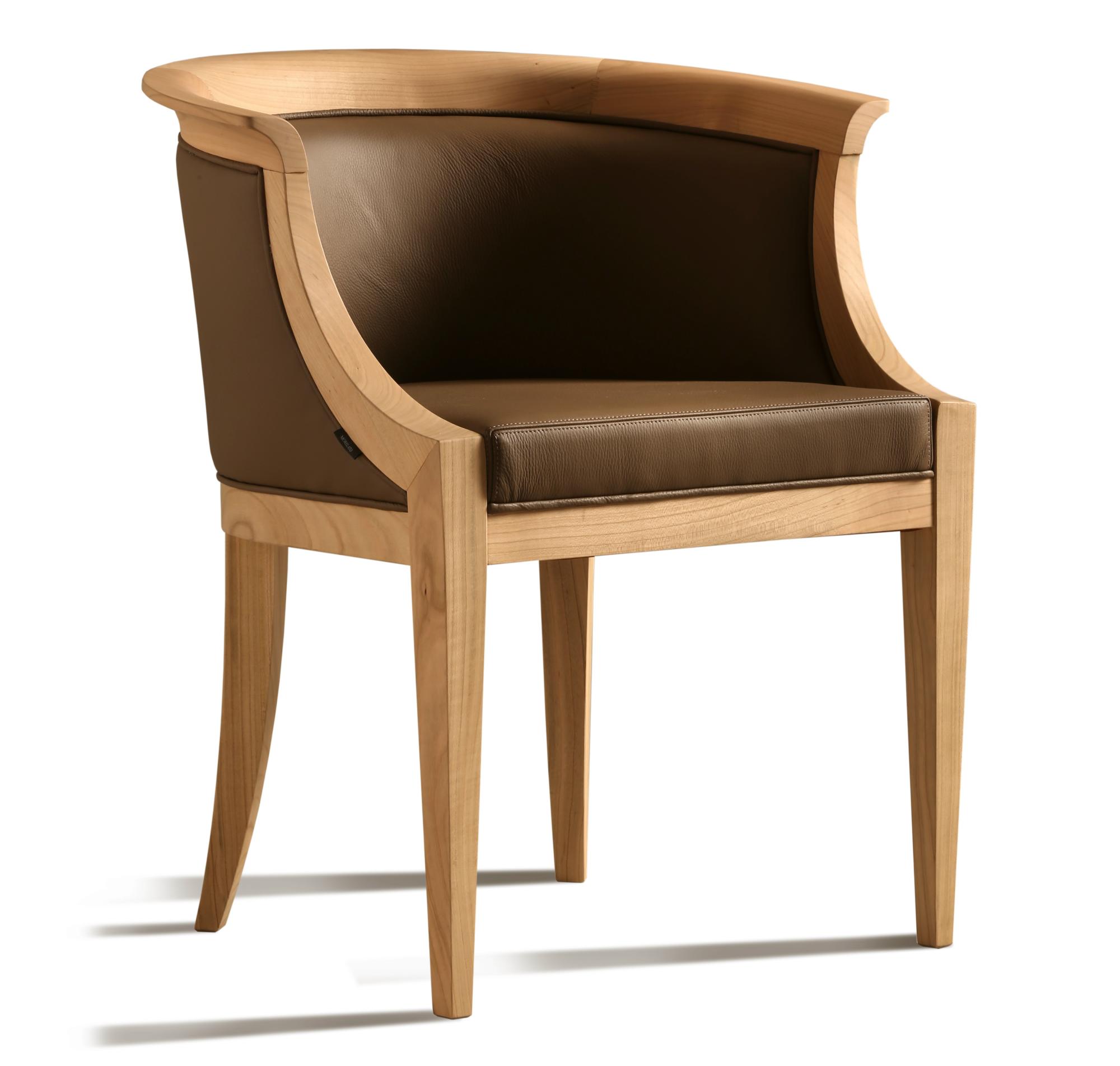 Roberta Honey Wood Italian Chair with Armrests