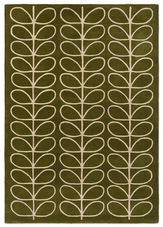 Linear Stem Olive Rug | Size: 120 × 180 cm