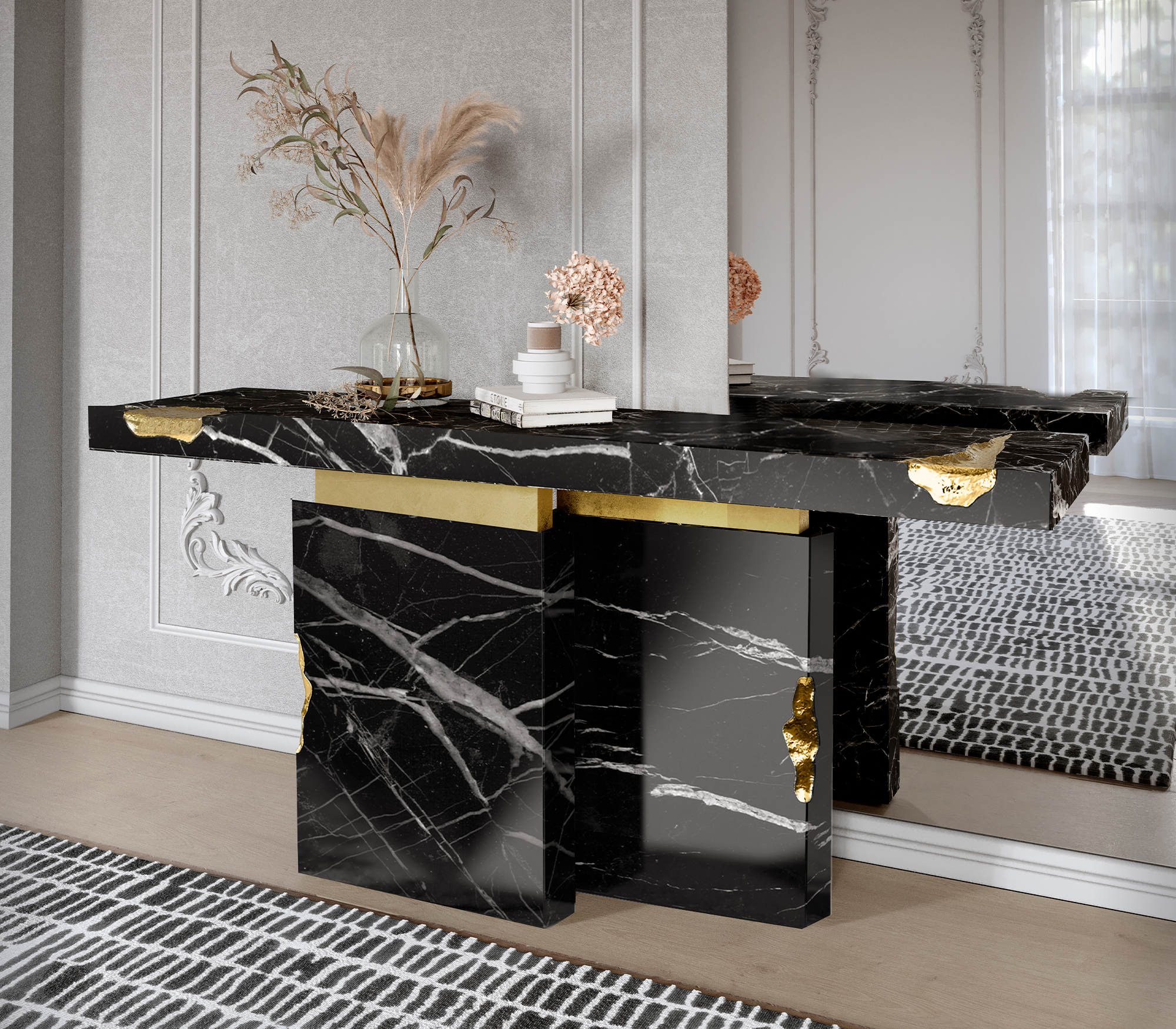 Dominion Nero Marquina Designer Console
